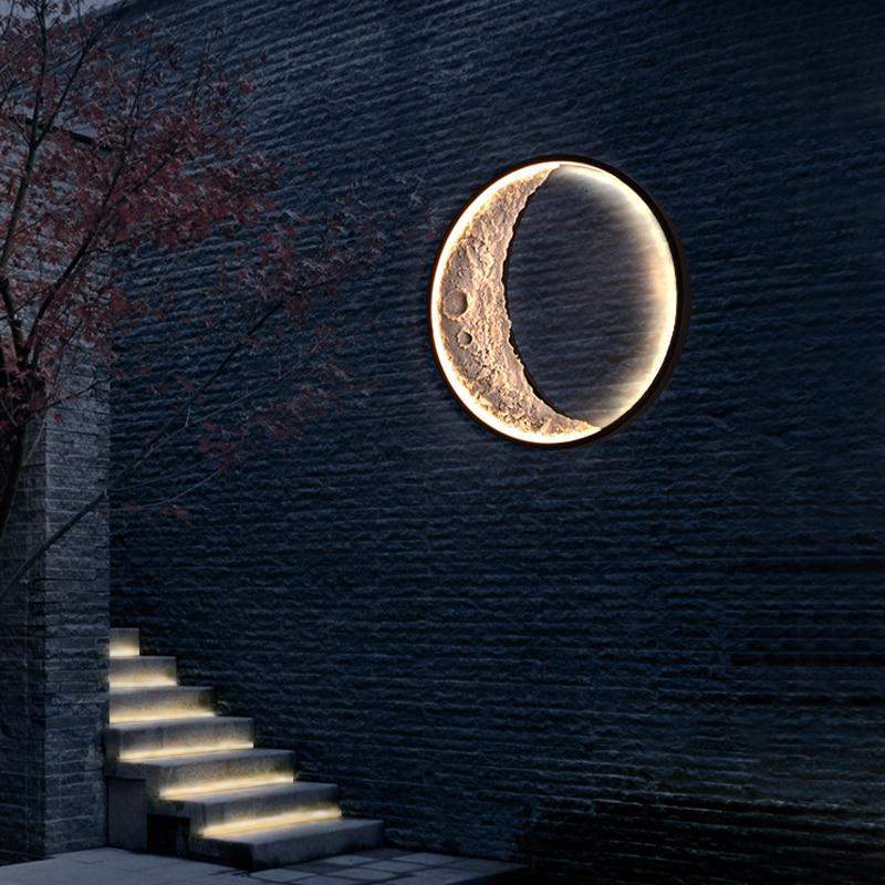 Crescent Moon Outdoor Wall Lamp Blackbrdstore