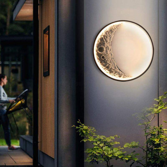 Crescent Moon Outdoor Wall Lamp Blackbrdstore