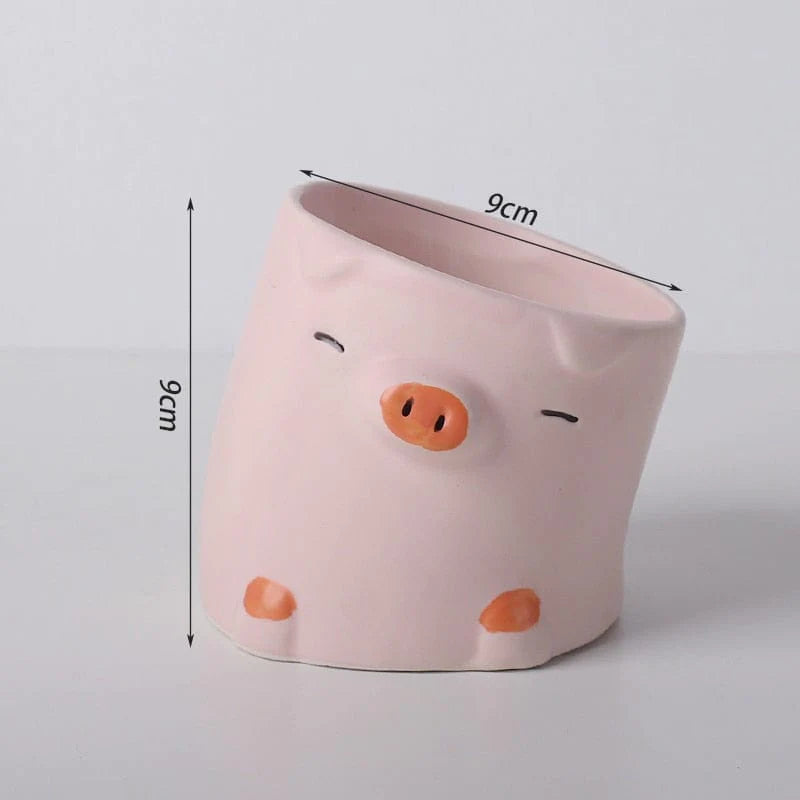 Cute Cartoon Animal Flower Pot Blackbrdstore