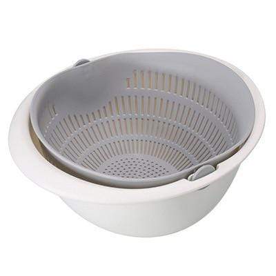 Double Drain Washing Basket Blackbrdstore