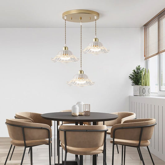 Eco Flower Glass Pendant Light Blackbrdstore