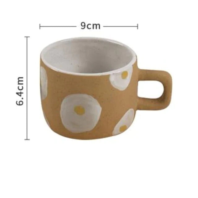 Egg Hand Painted Coffee Mug Blackbrdstore