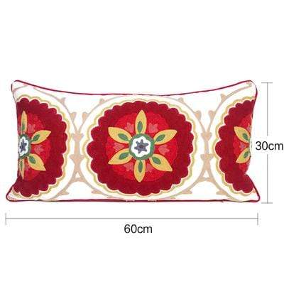 Embroidery Colorful Floral Pillow Cover Blackbrdstore