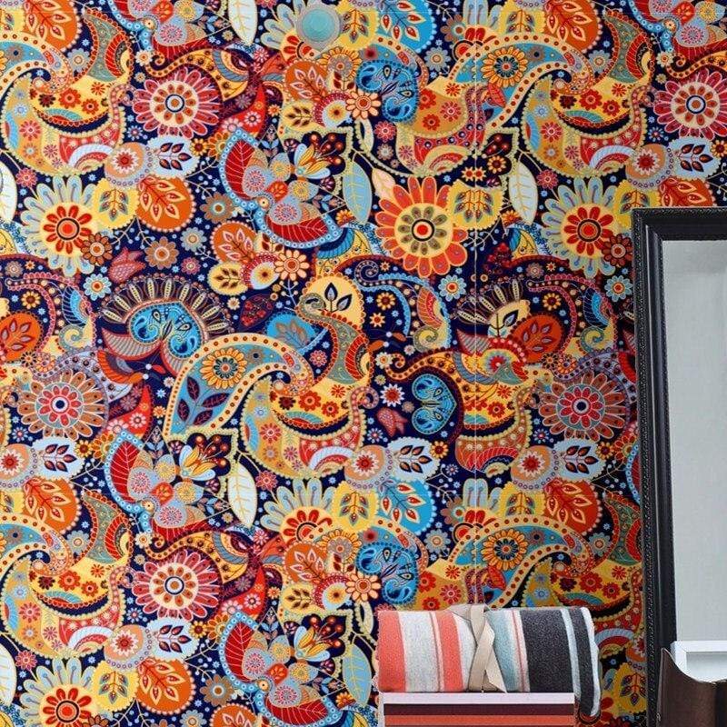 Ethnic Style Wallpaper Roll Blackbrdstore
