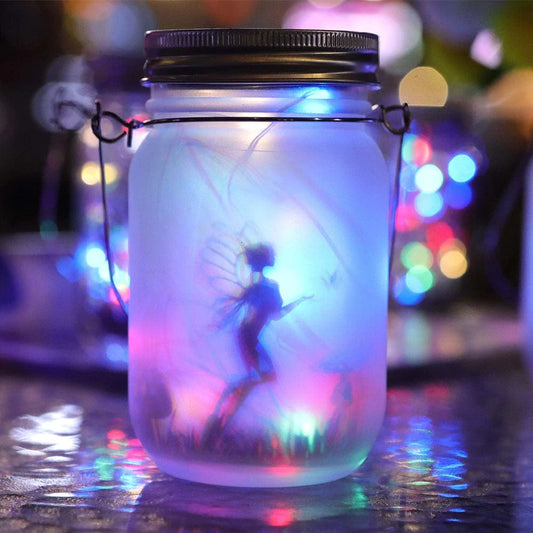 Fairy Mason Jar Solar Lamp Blackbrdstore