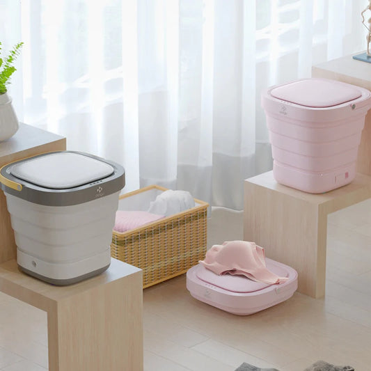 Foldable Portable Electric Washing Machine Blackbrdstore