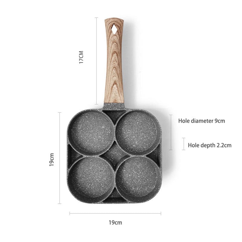 Four-Hole Frying Pot Pan Blackbrdstore