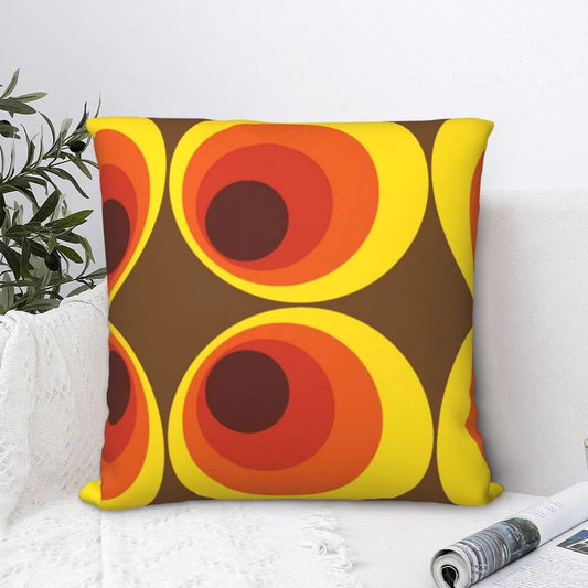 Funky Vintage Circle Cushion Cover Blackbrdstore