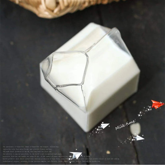 Glass Milk Carton Creamer Blackbrdstore