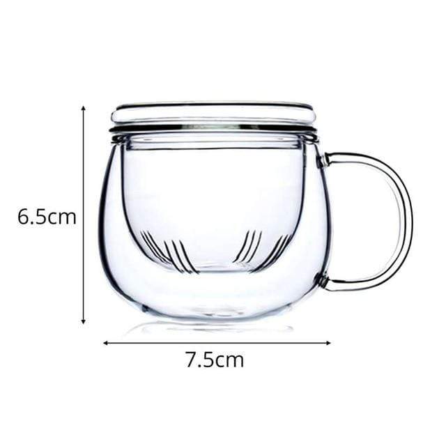 Glass Mug With Tea Infuser Filter Blackbrdstore