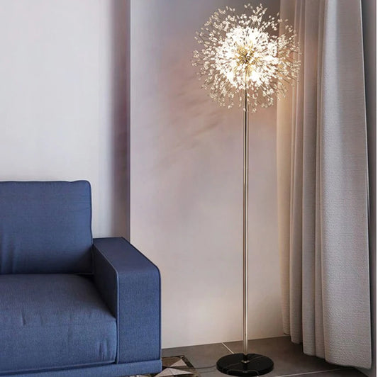 Gold Dandelion Floor Lamp Blackbrdstore