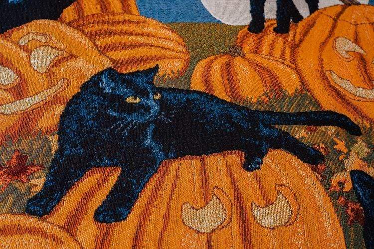 Halloween Cat Throw Blanket Blackbrdstore