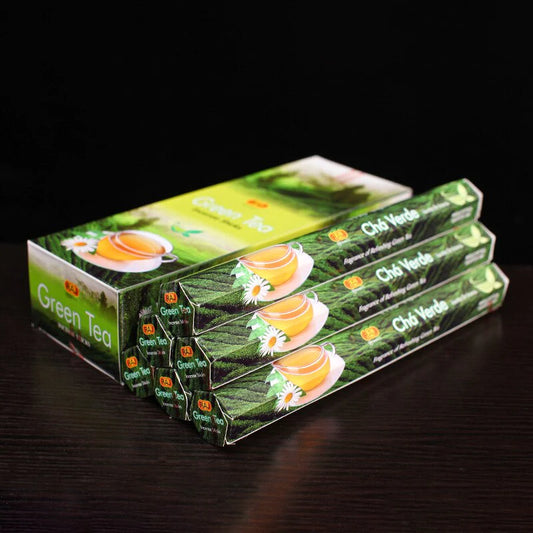 Handmade Green Tea Incense Sticks Blackbrdstore