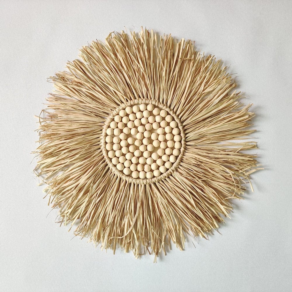 Handmade Woven Straw Wall Accent Blackbrdstore