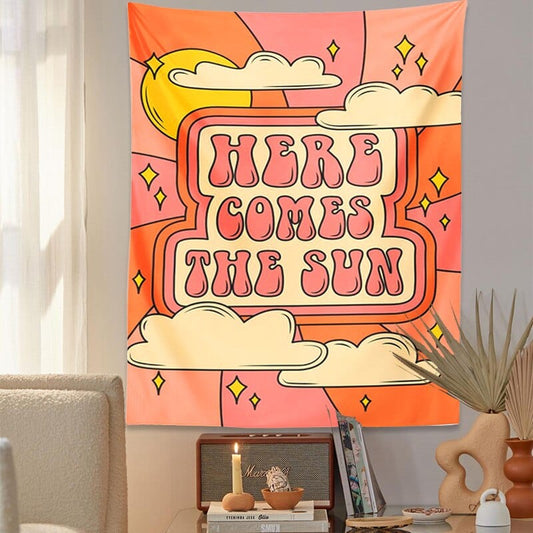 Here Comes The Sun Vintage Tapestry Blackbrdstore