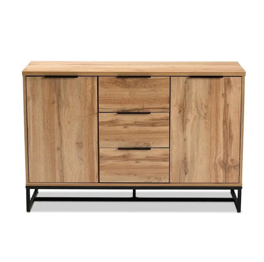 Horatio Sideboard with 2 Doors and 3 Drawer Cabinet Blackbrdstore