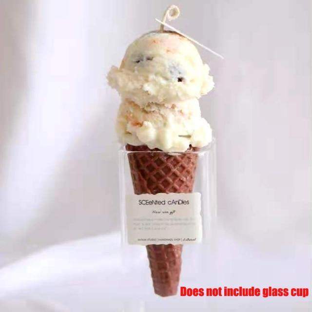 Ice Cream Cone Scented Candle Blackbrdstore