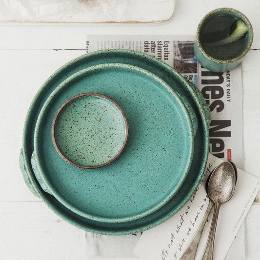Jade Stoneware Handmade Ceramic Plates Blackbrdstore