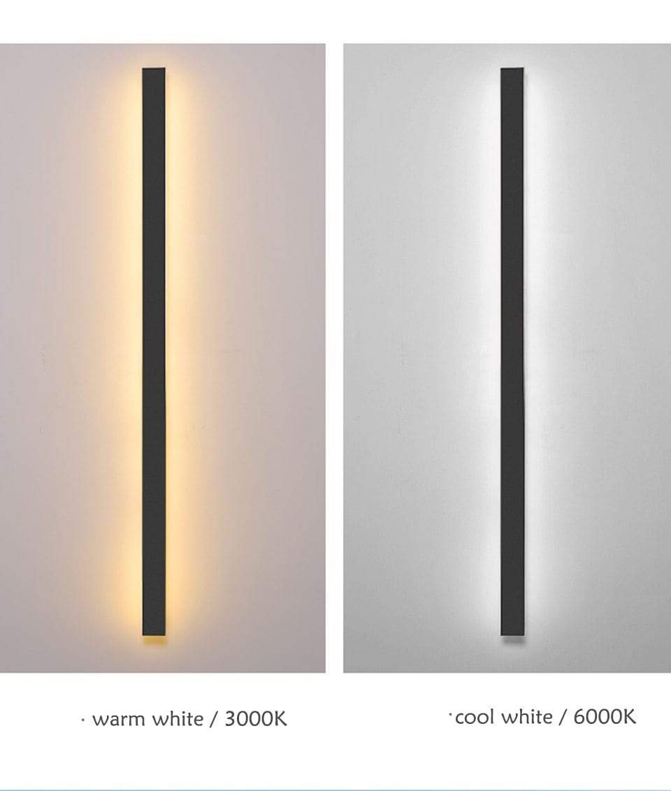 LED Outdoor Long Wall Light Blackbrdstore
