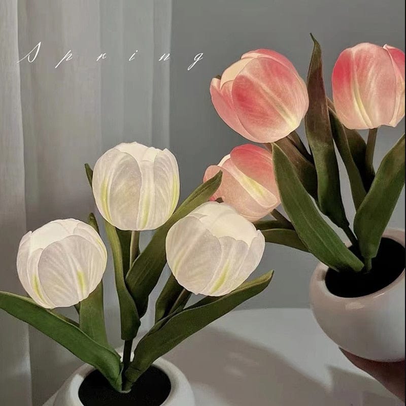Led Tulip Table Lamp With Pot Blackbrdstore
