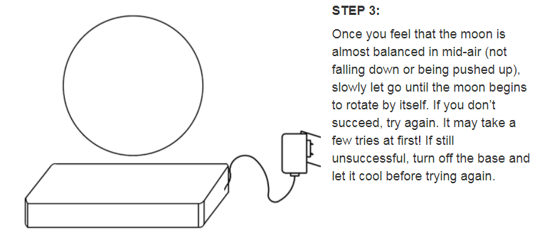 Levitating Moon Lamp Blackbrdstore