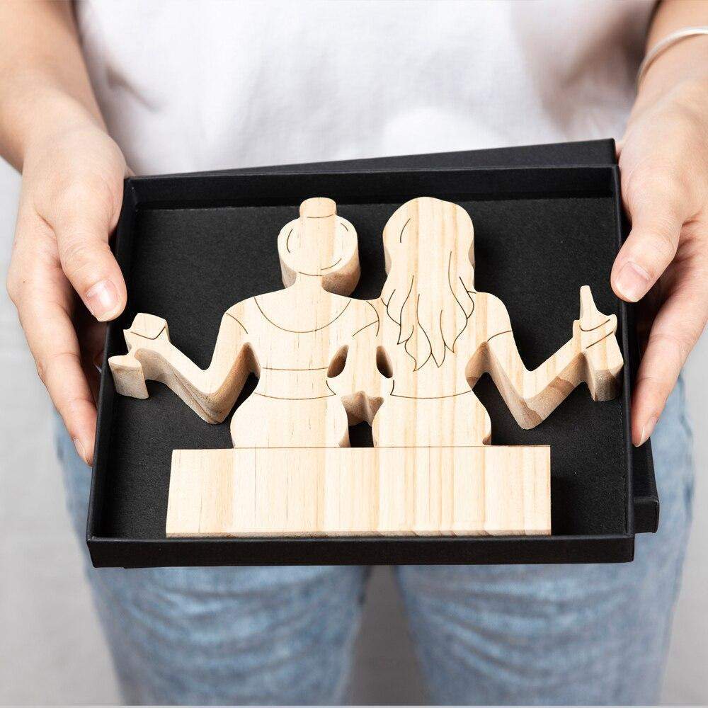 Lifetime Friendship Wooden Figurines Blackbrdstore