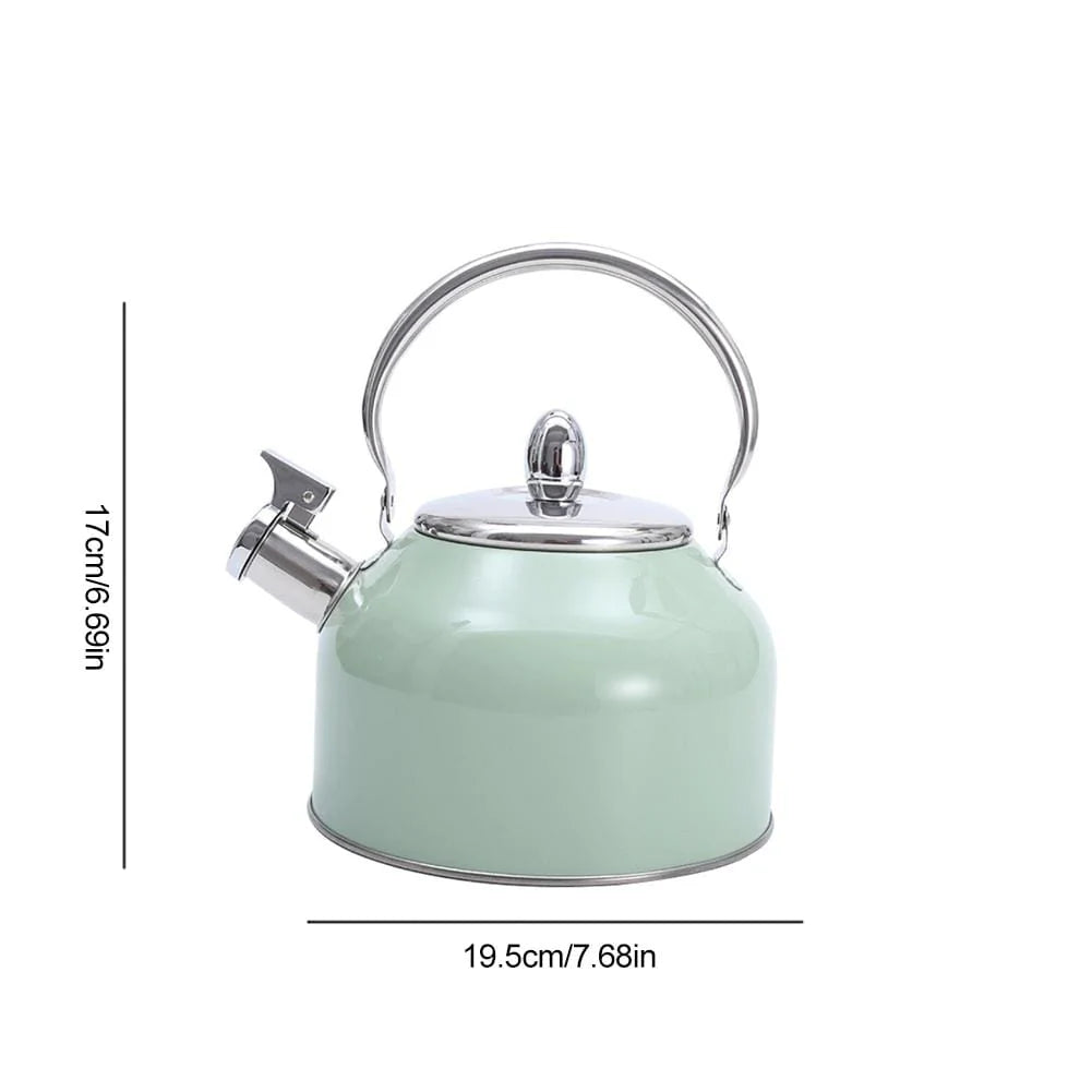 Light Green Whistling Stovetop Kettle Blackbrdstore