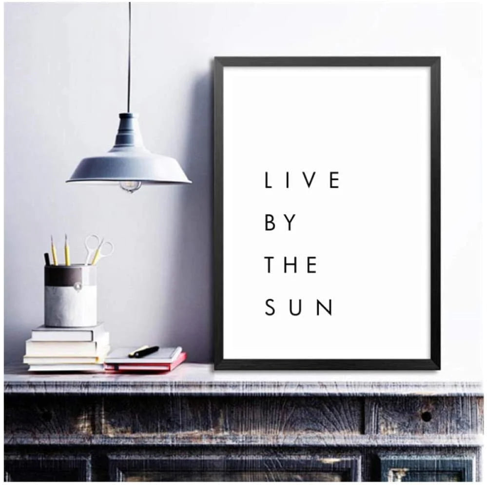 Live By The Sun Love By The Moon Canvas Posters Blackbrdstore