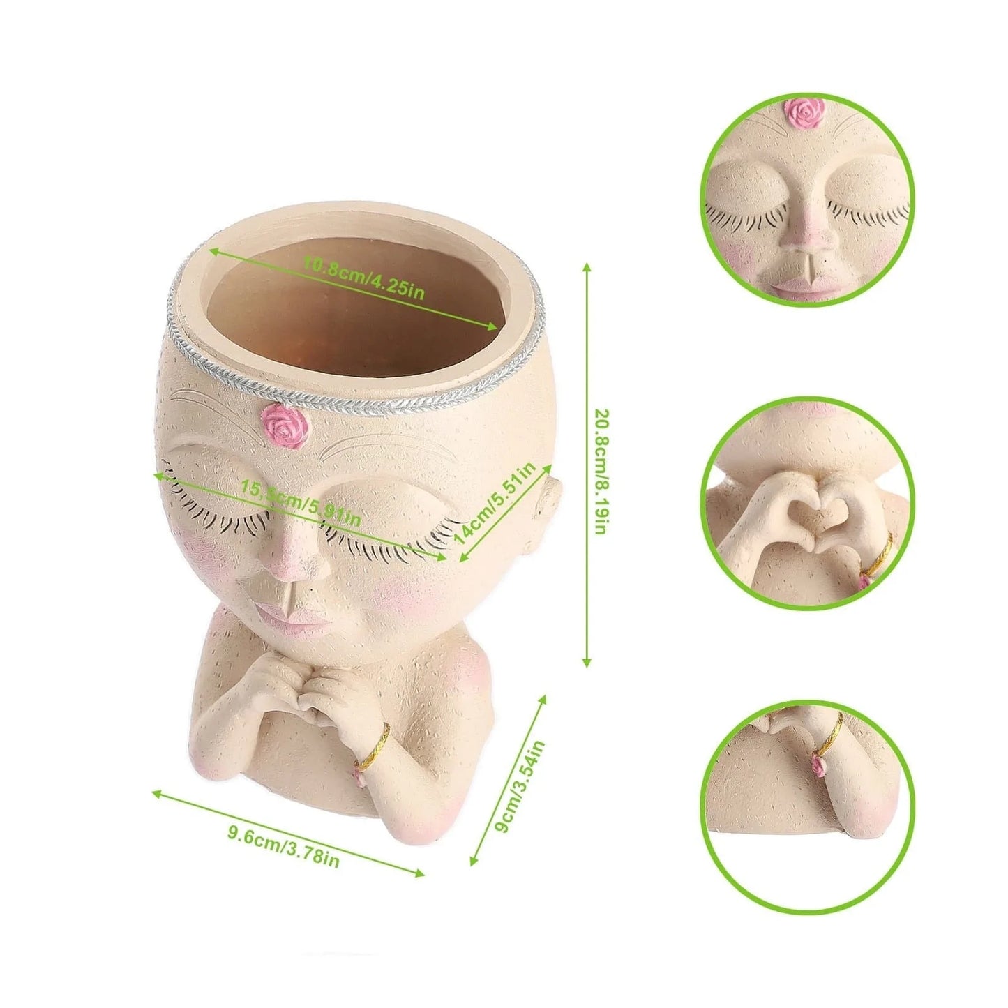 Love And Peace Flower Pot Blackbrdstore