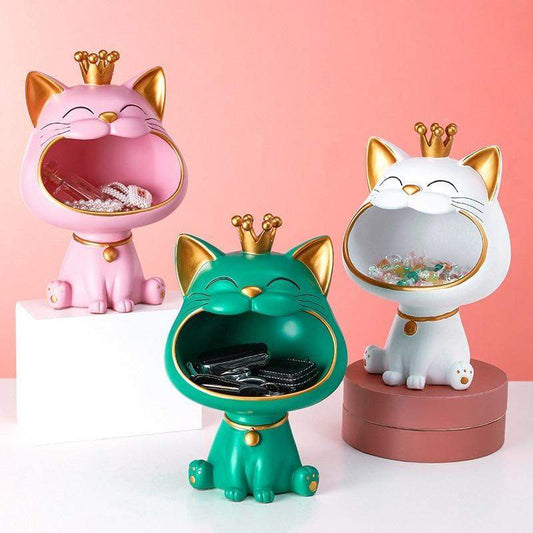 Lucky Cat Storage Sculpture Blackbrdstore