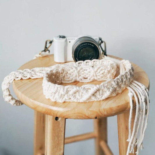 Macrame Camera Buckle Strap Blackbrdstore