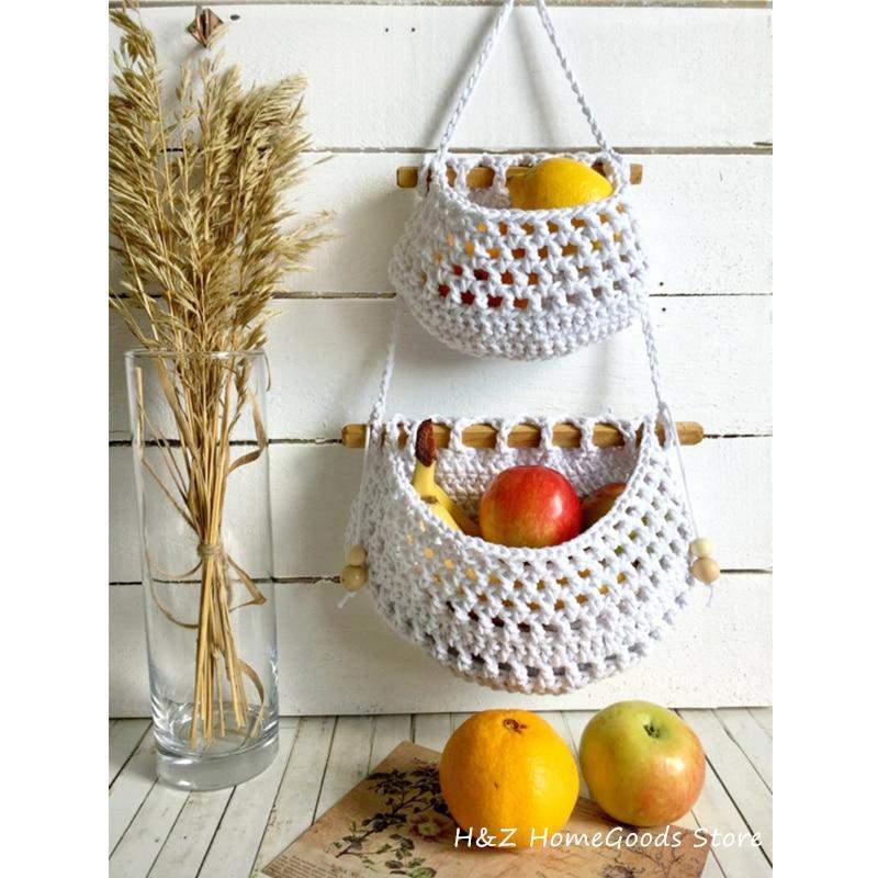 Macrame Fruit Basket Blackbrdstore