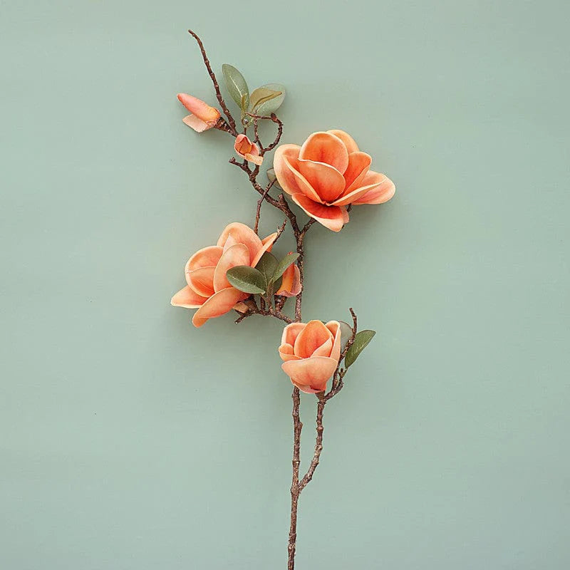 Magnolia Branch Silk Artificial Flower Blackbrdstore