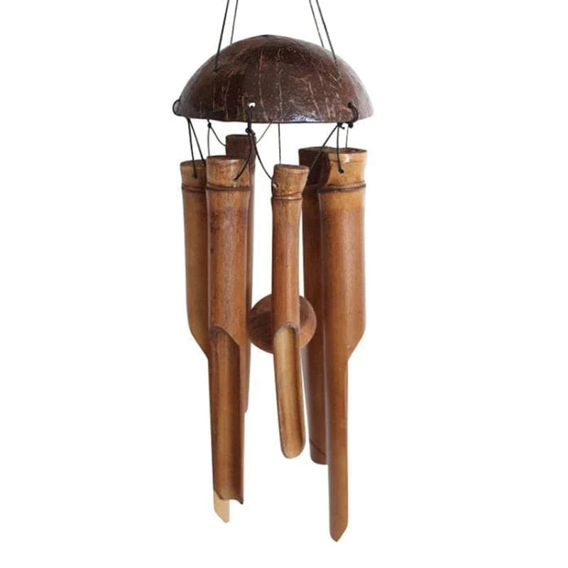 Mirzam Bamboo 5 Tubes Wind Chimes Blackbrdstore