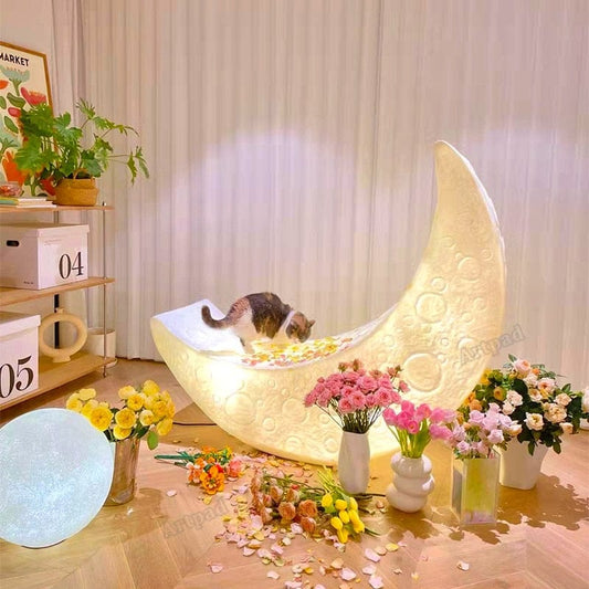 Moon Floor Seat Lamp Blackbrdstore