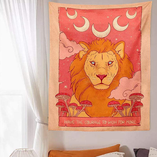 Moon Leo Tapestry Blackbrdstore