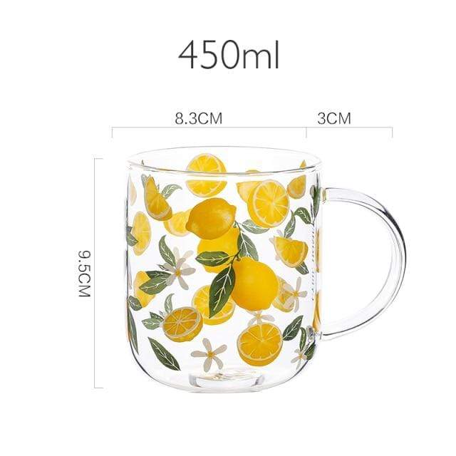 Mushroom Garden Glass Mug Blackbrdstore
