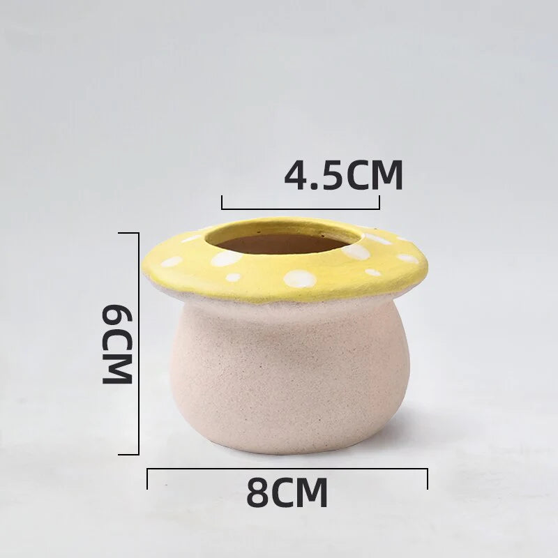 Mushroom Shape Flower Pots Blackbrdstore