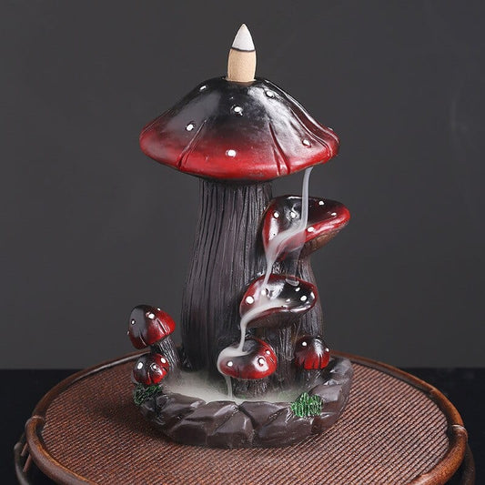 Mushroom Waterfall Incense Burner Blackbrdstore