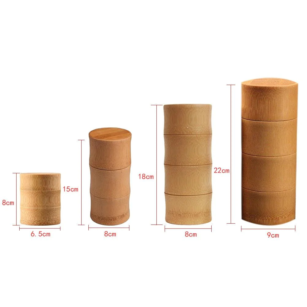 Natural Bamboo Canister Blackbrdstore