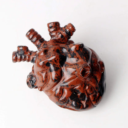 Natural Mahogany Obsidian Heart Blackbrdstore