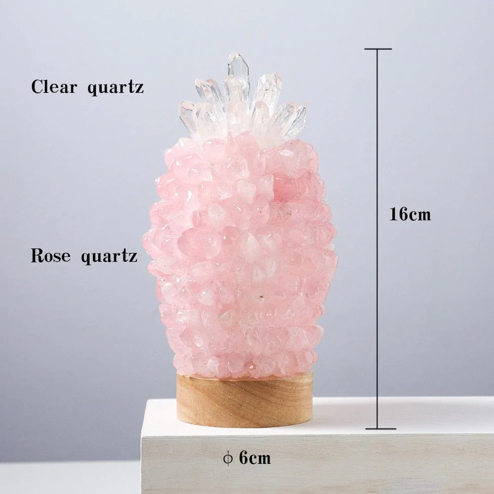 Natural Rose Quartz Crystal Lamp Blackbrdstore