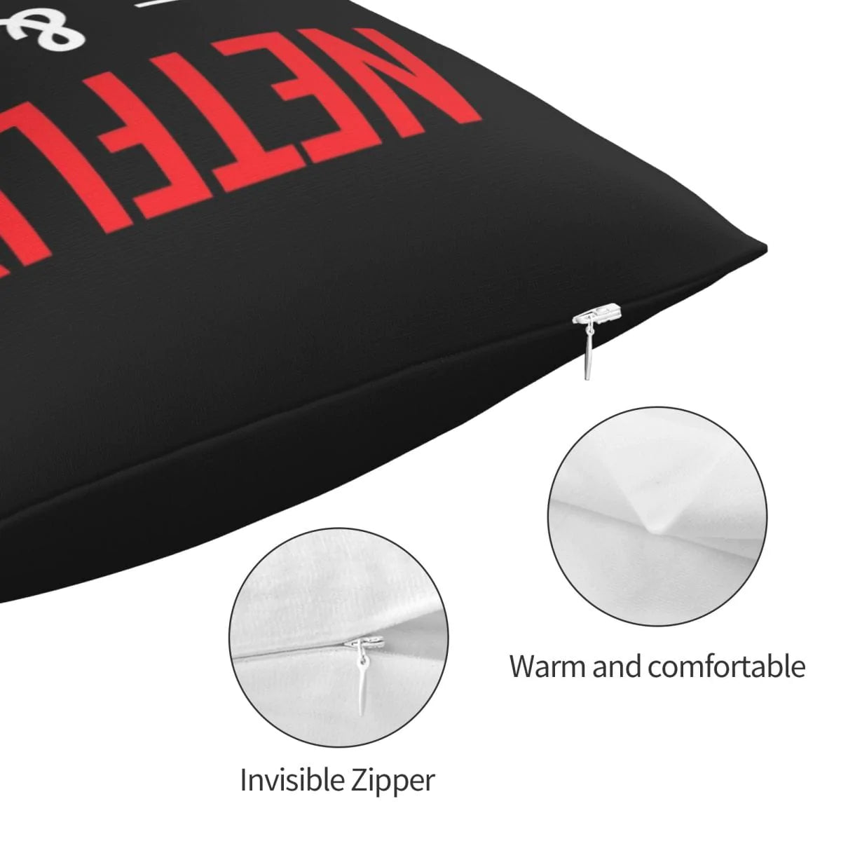 Netflix And Chill Cushion Cover Blackbrdstore