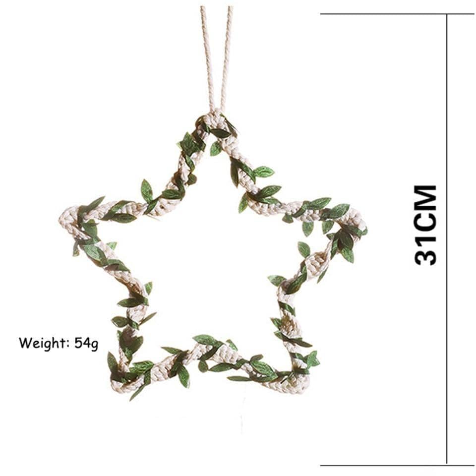 Nordic Macrame Stars Leaves Blackbrdstore