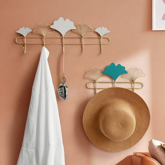 Nordic Metal Iron Leaf Hook Blackbrdstore