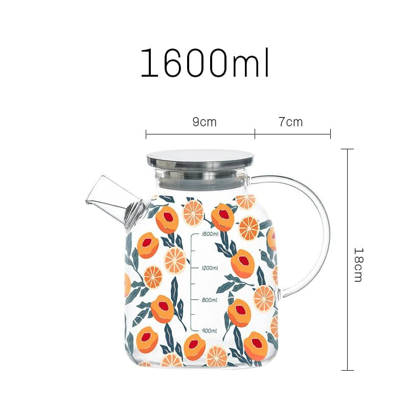 Orange Glass Pitcher Blackbrdstore