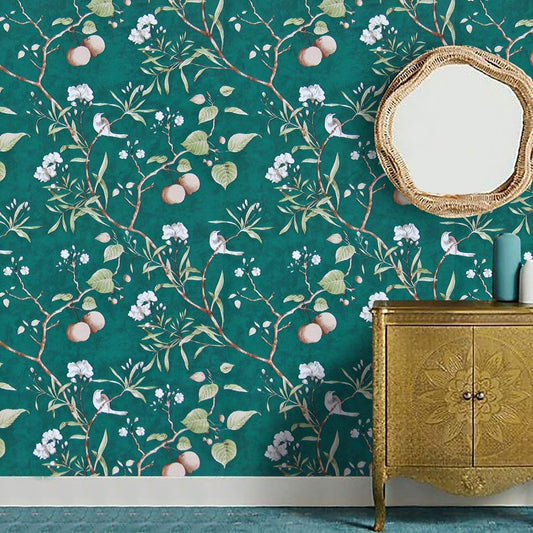 Peach Tree Wallpaper Blackbrdstore