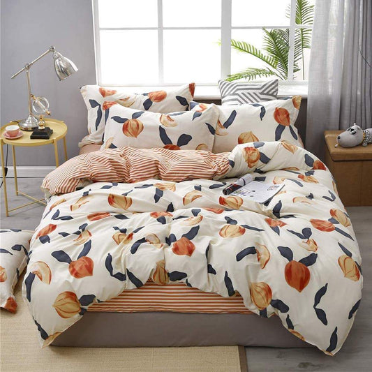 Peaches Cover Bedding Set Blackbrdstore