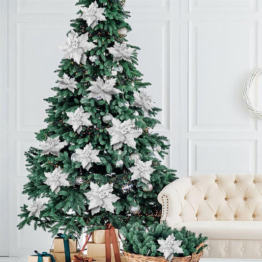 Poinsettia Flower Christmas Tree Decor Blackbrdstore