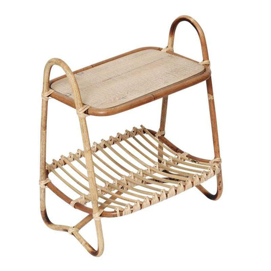 Rattan Side Table Blackbrdstore
